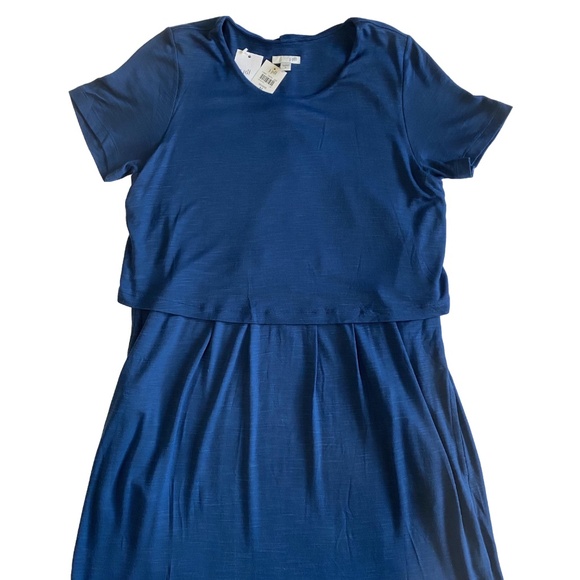 J.JILL NWT Seaside Blue Pocket Midi Dress Size M - Picture 5 of 15